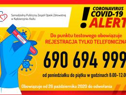 Do punktu testowego przy szpitalu w Kędzierzynie-Koźlu tylko rejestracja telefoniczna