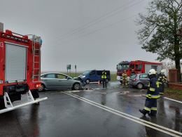 Zderzenie dwóch pojazdów na DK45 w Mechnicy