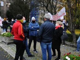 Protest branży gastronomicznej. "Czarna polewka dla rządu RP'.