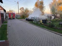 Sokolniki: spłonął samochód osobowy
