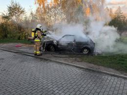 Sokolniki: spłonął samochód osobowy