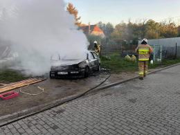 Sokolniki: spłonął samochód osobowy