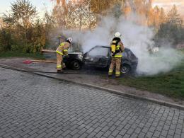 Sokolniki: spłonął samochód osobowy
