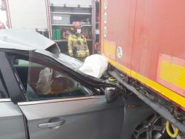 Zderzenie samochodu ciężarowego z osobowym na opolskim odcinku A4
