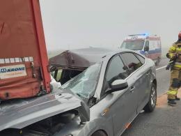 Zderzenie samochodu ciężarowego z osobowym na opolskim odcinku A4