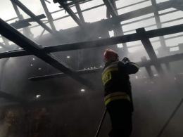 Pożar budynku gospodarczego w Iławie