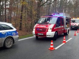 Zderzenie samochodu osobowego z ciężarówką w powiecie brzeskim