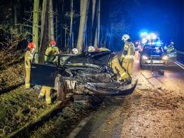 Zderzenie lexusa z oplem w powiecie kluczborskim