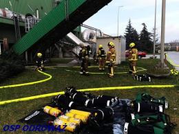 Pożar na terenie zakładów Górażdże Cement S. A
