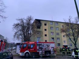 Groźny pożar w Kędzierzynie Koźlu, spłonęło mieszkanie