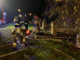 Strażacy gasili pożar pustostanu w Gogolinie