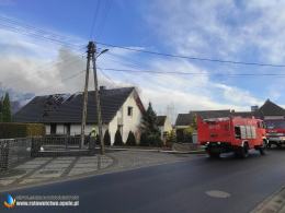 Pożar budynku jednorodzinnego w Zawadzie. W akcji 8 zastępów straży