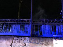 Ogień na budowie osiedla w Opolu