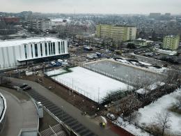 Kolejny miesiąc budowy Parku Sportu. Teren wokół nabiera barw