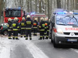 Wypadek na drodze Turawa-Marszałki. Samochód uderzył w drzewo