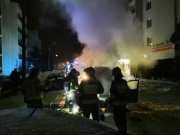 Pożar samochodu osobowego na ulicy Kieleckiej w Opolu
