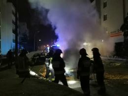 Pożar samochodu osobowego na ulicy Kieleckiej w Opolu