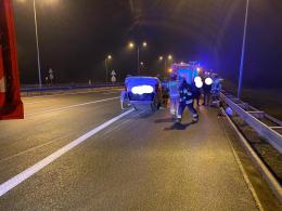 Dachowanie na krapkowickim odcinku A4