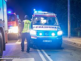 Zderzenie BMW i Skody w Kluczborku. Dwie osoby trafiły do szpitala