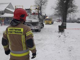 Zablokowana droga 416 w powiecie głubczyckim, doszło do wypadku. Trudności też w Namysłowie