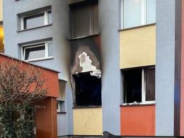 Pożar mieszkania w bloku na osiedlu w Kędzierzynie Koźlu