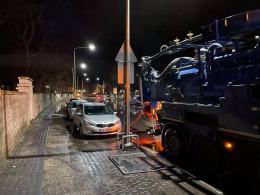 Awaria na ulicy Korfantego. Uszkodzony hydrant zalał ulicę
