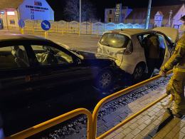Zderzenie dwóch pojazdów w Źlinicach