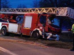 Zderzenie wozu strażackiego i busa w Nysie