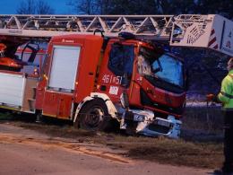Zderzenie wozu strażackiego i busa w Nysie