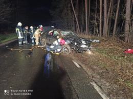Interwencja służb na trasie Prądy-Wawelno. Dwoje uczestników zdarzenia pod wpływem alkoholu
