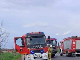 Dachowanie w Kolnicy koło Brzegu. Dwie osoby zostały ranne