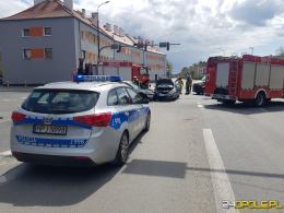Zderzenie samochodów na skrzyżowaniu w Opolu