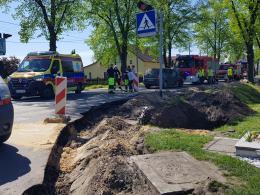 Zderzenie pojazdów na ulicy Strzeleckiej w Opolu