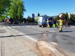 Zderzenie pojazdów na ulicy Strzeleckiej w Opolu