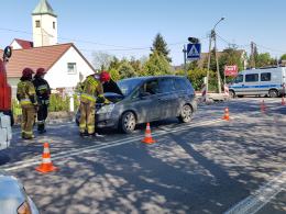 Zderzenie pojazdów na ulicy Strzeleckiej w Opolu