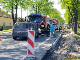 Zderzenie pojazdów na ulicy Strzeleckiej w Opolu