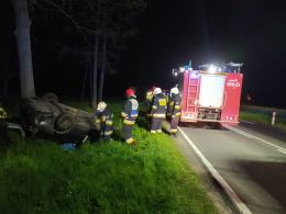 Dachowanie w powiecie kluczborskim. Poszkodowany pijany
