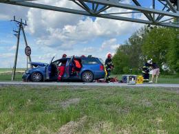 Wypadek w Zimnicach pod taśmociągiem. Ranna kobieta w ciąży