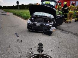 Zderzenie pojazdów w Malni. Jedna osoba trafiła do szpitala