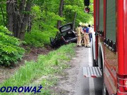 Wypadek w powiecie krapkowickim. Jedna osoba trafiła do szpitala