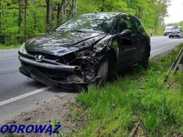 Wypadek w powiecie krapkowickim. Jedna osoba trafiła do szpitala
