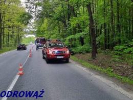 Wypadek w powiecie krapkowickim. Jedna osoba trafiła do szpitala