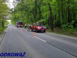 Wypadek w powiecie krapkowickim. Jedna osoba trafiła do szpitala