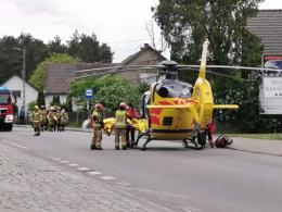 Wypadek z udziałem motocyklisty w Choruli. Lądował śmigłowiec LPR