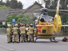 Wypadek z udziałem motocyklisty w Choruli. Lądował śmigłowiec LPR