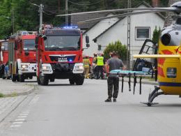 Wypadek z udziałem motocyklisty w Choruli. Lądował śmigłowiec LPR
