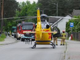 Wypadek z udziałem motocyklisty w Choruli. Lądował śmigłowiec LPR