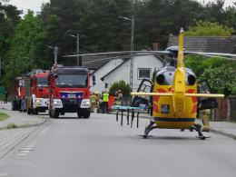 Wypadek z udziałem motocyklisty w Choruli. Lądował śmigłowiec LPR