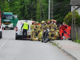 Wypadek z udziałem motocyklisty w Choruli. Lądował śmigłowiec LPR