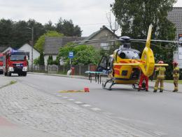 Wypadek z udziałem motocyklisty w Choruli. Lądował śmigłowiec LPR